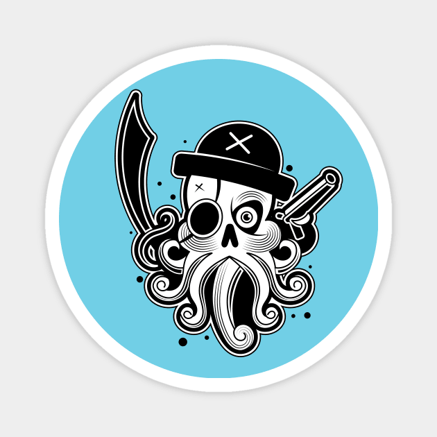 Octopus Pirate Magnet by Buy Custom Things